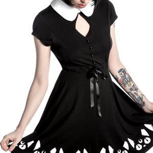 Killstar Keiko Kitty Skater Dress Goth